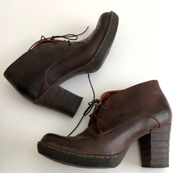 Born crown oil distressed platform bootie 3” heel - Picture 1 of 8